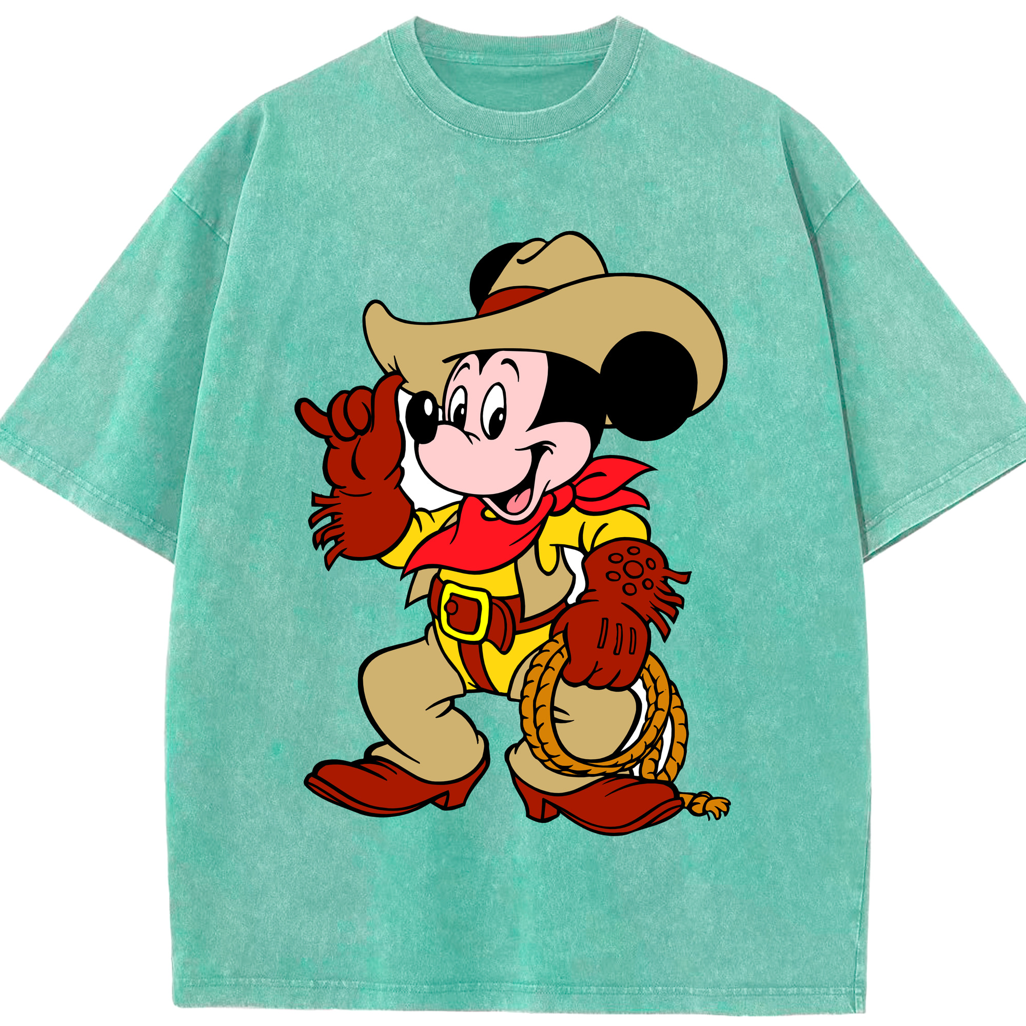 （画像用） ミッキーマウス Mickey Mouse 綿100% ヴィンテージ風 半袖Tシャツ（フロントプリント）